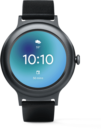 Press and hold the power button on your Wear OS by Google smartwatch or say ‘Ok Google’ to check the weather, start a run, set reminders, voice search and much more.